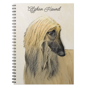 Afghan Hound Malerei - Niedliche Original Dog Art Notizblock