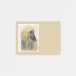 Afghan Hound Malerei - Niedliche Original Dog Art Post-it Klebezettel