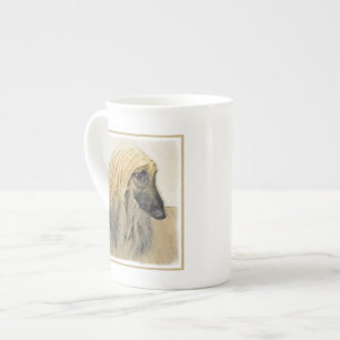 Afghan Hound Malerei - Niedliche Original Dog Art Prozellantasse