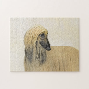 Afghan Hound Malerei - Niedliche Original Dog Art Puzzle