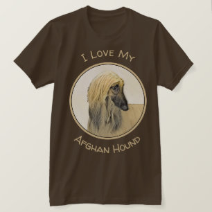 Afghan Hound Malerei - Niedliche Original Dog Art T-Shirt