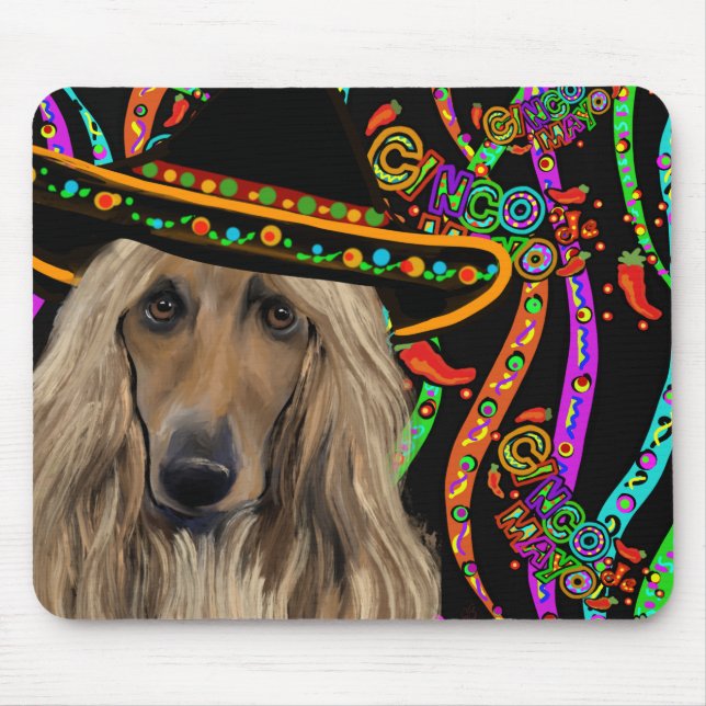Afghan Hound Mexiko Mousepad (Vorne)