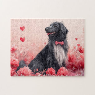 Afghan Hound mit Rosen - Valentinstag Puzzle