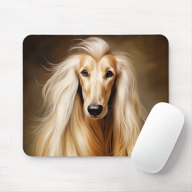 Afghan Hound Mousepad (Mit Mouse)