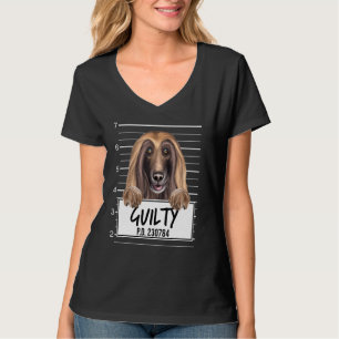 Afghan Hound-Mugshot schuldig Hund T-Shirt
