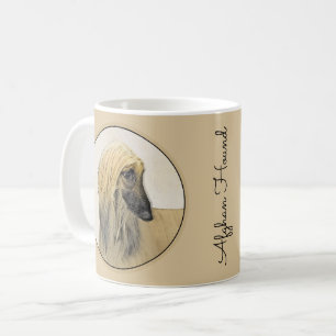 Afghan Hound Painting - Niedliche Original Hund Ar Kaffeetasse