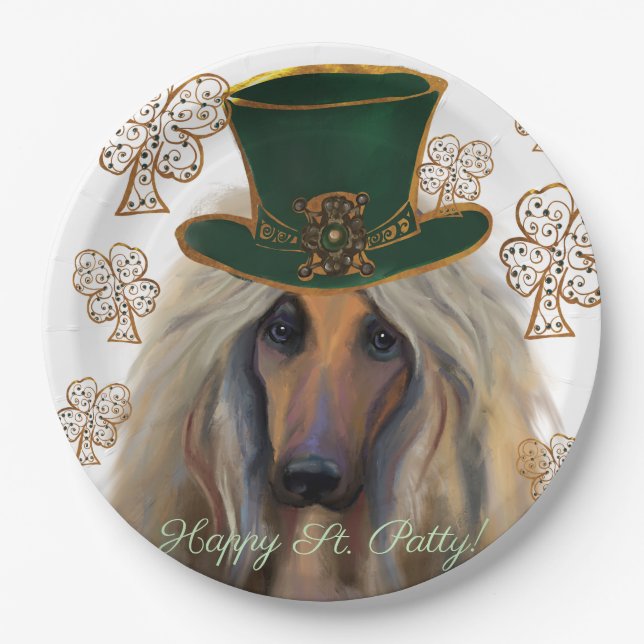 AFGHAN HOUND PAPPTELLER (Vorderseite)