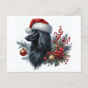 Afghan Hound Postcard Feiertagspostkarte