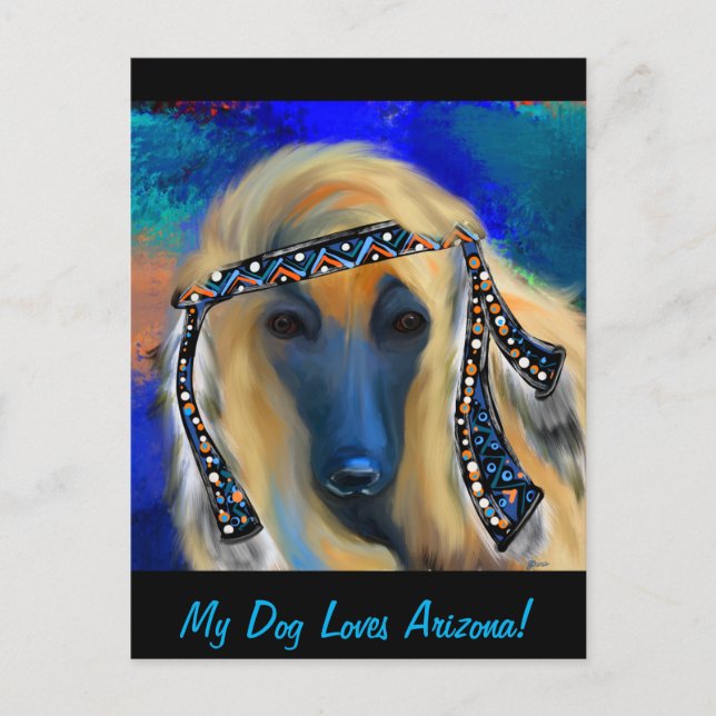 Afghan Hound Postkarte (Vorderseite)