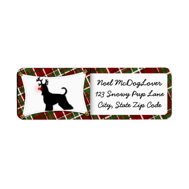 Afghan Hound Rentier Weihnachten (Vorne)