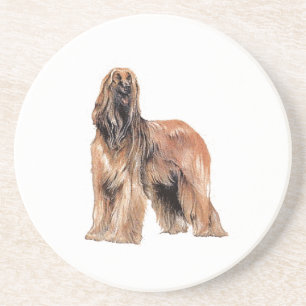 Afghan Hound Sandstone Untersetzer