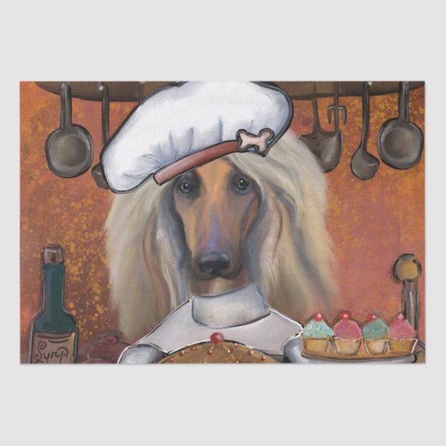 AFGHAN HOUND SEIDENPAPIER (Vorderseite)