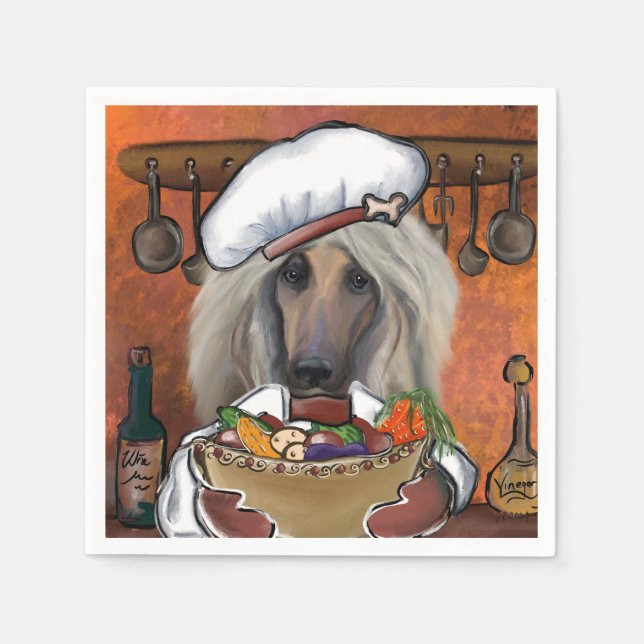 Afghan Hound Serviette (Vorderseite)