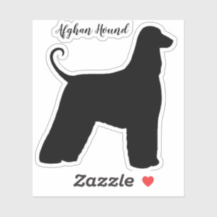 Afghan Hound Silhouette Hunde Rasse Vinyl Sticker