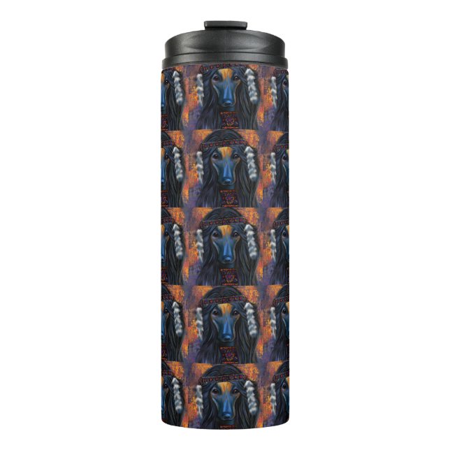Afghan Hound Southwestern Art Thermosbecher (Vorderseite)