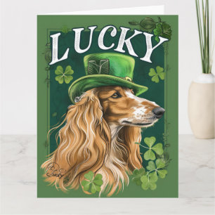Afghan Hound St. Patrick's Day Karte
