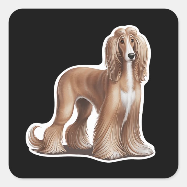Afghan Hound Sticker (Vorderseite)