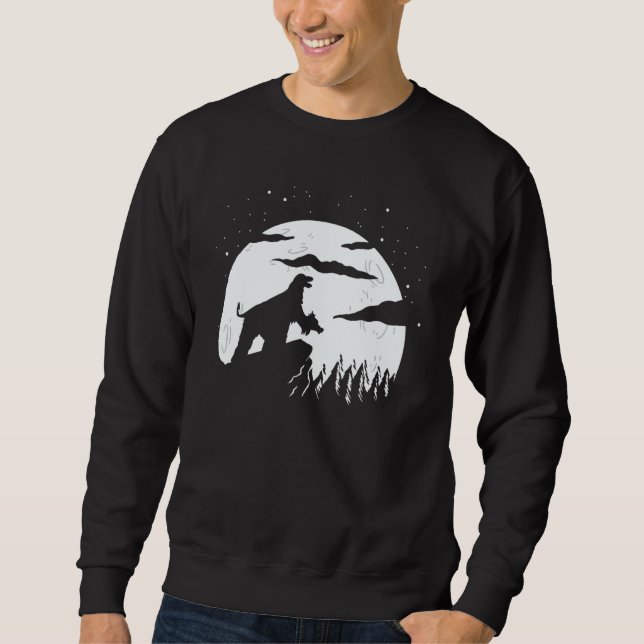 Afghan Hound under Moon for Halloween Costume 1 Sweatshirt (Vorderseite)