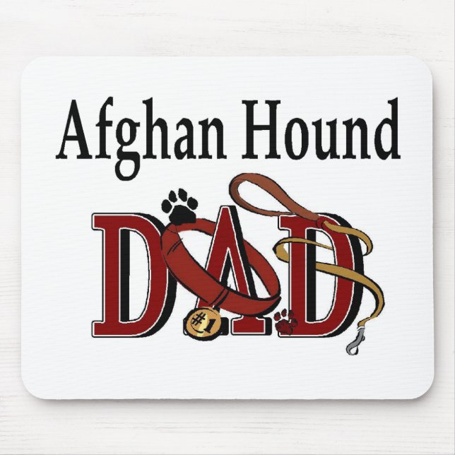Afghan Hound Vater Apparel Geschenke Mousepad (Vorne)