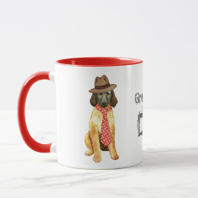 Afghan Hound Vater Tasse (Links)