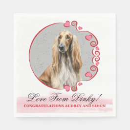 Afghan Hound Wedding Napkins mit Hogs Foto Serviette