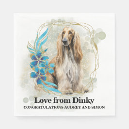 Afghan Hound Wedding Napkins mit Hogs Foto Serviette