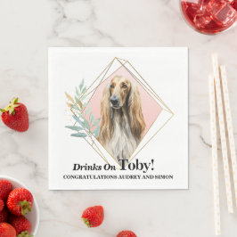 Afghan Hound Wedding Napkins mit Hogs Foto Serviette