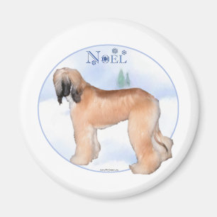 Afghan Hound Weihnachten - Magnet