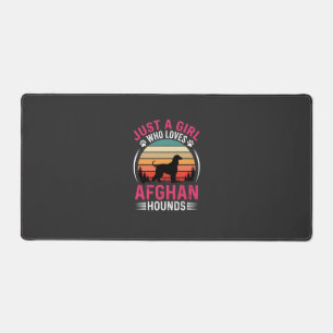 Afghan Hounds Retro Sonnenuntergang Hunde Liebhabe Schreibtischunterlage