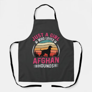 Afghan Hounds Retro Sonnenuntergang Hunde Liebhabe Schürze
