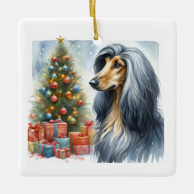Afghan Houond Orament Keramikornament (Vorderseite)