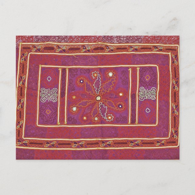 Afghan Wedding Textile Postkarte (Vorderseite)