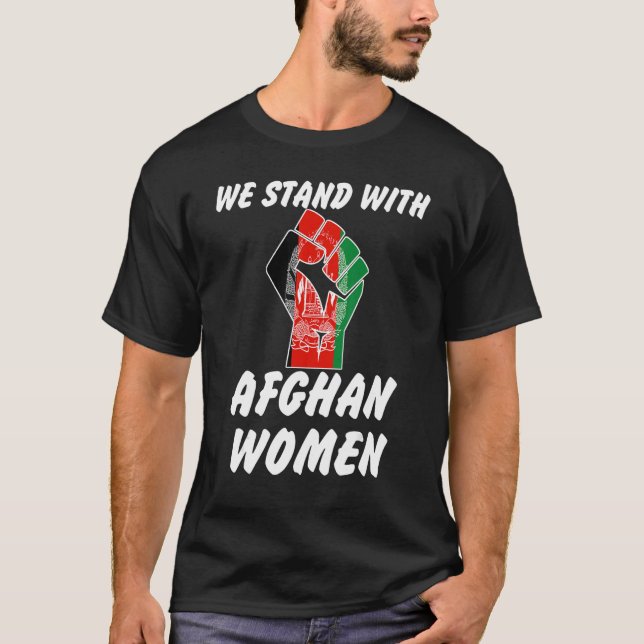 Afghan Women's Rights We Stand With Afghan Women T-Shirt (Vorderseite)