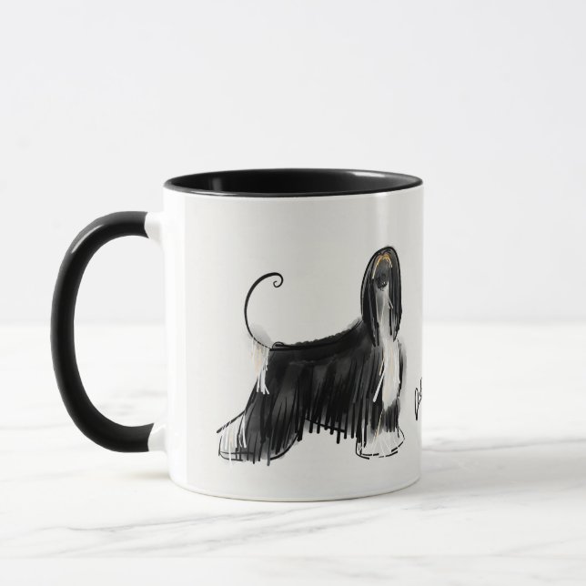 Afghane black&tan tasse (Links)
