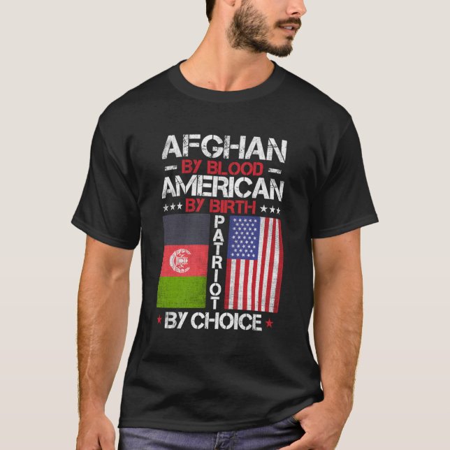 Afghanisch nach Blutamerikaner vom GeburtsPatriot  T-Shirt (Vorderseite)