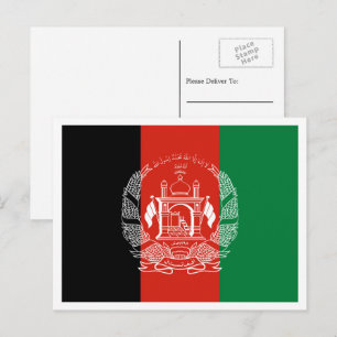 Afghanische Flagge, Flagge Postkarte