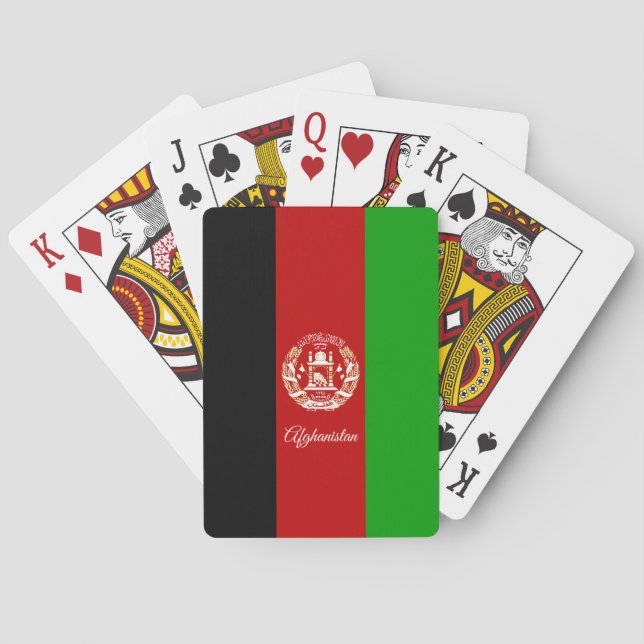 Afghanische Flaggenspiele, Afghanistan Spielkarten (Rückseite)