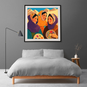 Afghanische Frauen spielen Darya Poster