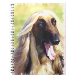 Afghanische Hound Art Notizblock