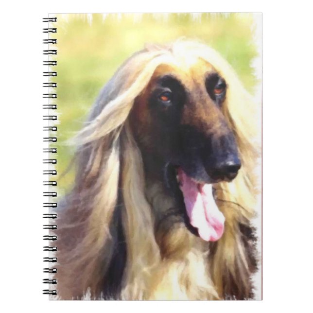 Afghanische Hound Art Notizblock (Vorderseite)