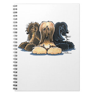 Afghanische Hunde drei gleich Notizblock