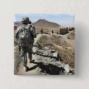 Afghanische Nationalarmee und US-Soldaten Button