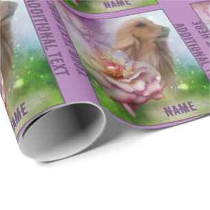 Afghanische Rose Fantasy Hunde Kunst Personalisier Geschenkpapier