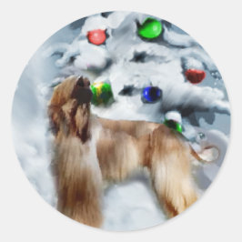 Afghanische Weihnachtsgeschenke Runder Aufkleber