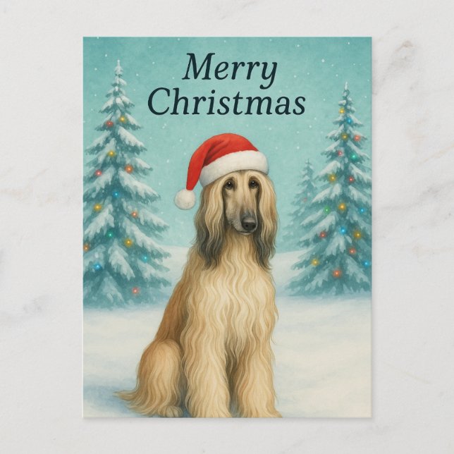Afghanische Weihnachtskarte - Weihnachtskarte Postkarte (Vorderseite)