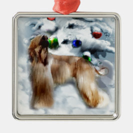 Afghanische Weihnachtszeit Silbernes Ornament