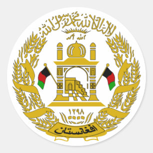 Afghanischer Emblem-Aufkleber Runder Aufkleber