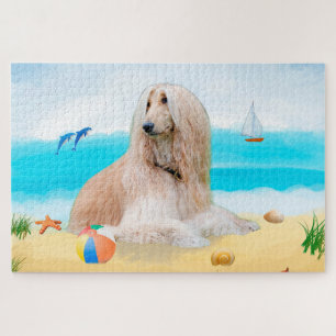 Afghanischer Hund am Strand Puzzle