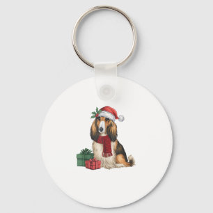 Afghanischer Hund Hund Weihnachten Party Weihnacht Schlüsselanhänger