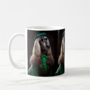 afghanischer Hund in St. Patrick's Day Dress Kaffeetasse